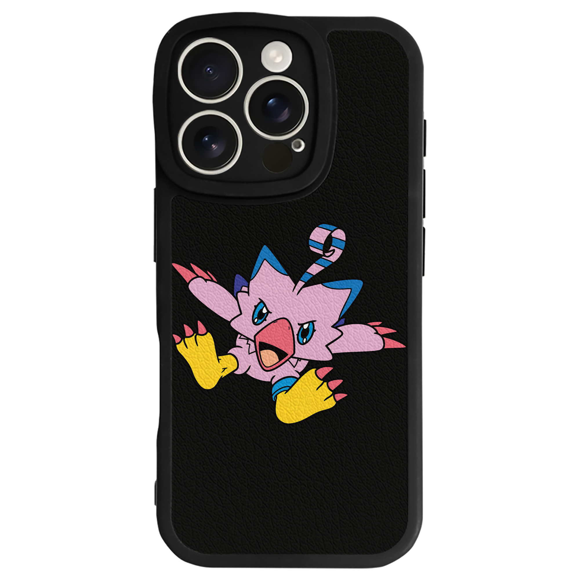 （画像用） Digimon デジタルモンスター/デジモン 【iPhone 16シリーズ対応】シリコンスマホケース（レザー調） 材質：シリコン